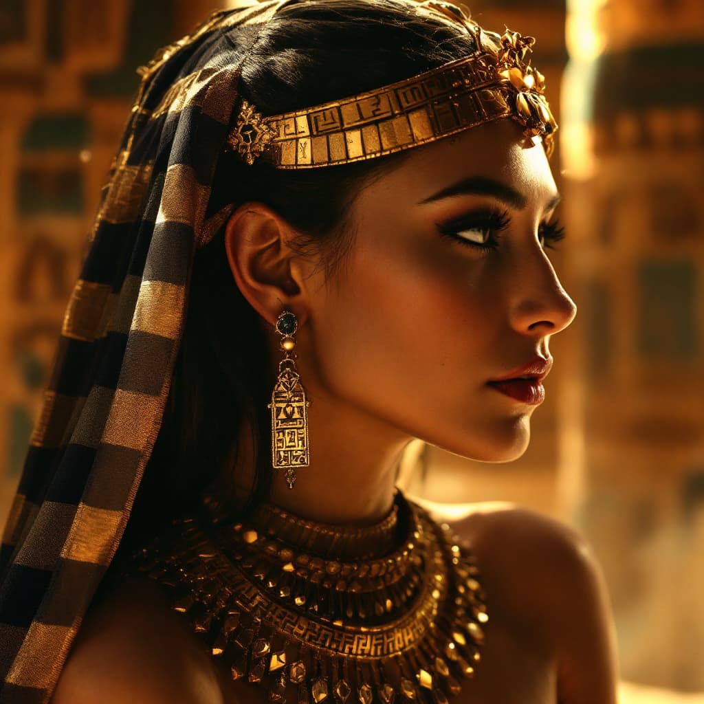 Egyptian mythology portrait style